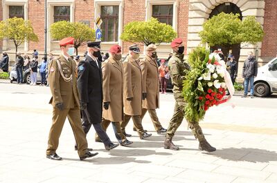 Trzeciomajowe uroczystości 2021 w Krakowie. Fot. Janusz Ślęzak (IPN)