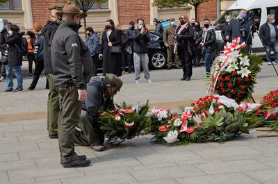 Trzeciomajowe uroczystości 2021 w Krakowie. Fot. Janusz Ślęzak (IPN)