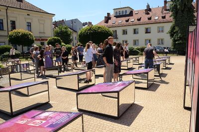 Nowy Sącz, 15.06.2021. Otwarcie wystawy „Gorzki pokój. Traktat ryski 1921”. Fot. Janusz Ślęzak (IPN)