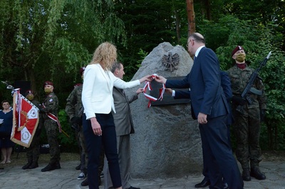 W Gruszowie odsłonięto tablicę pamięci Polaków ratujących Żydów fot. Żaneta Wierzgacz IPN