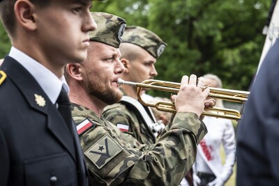 Uroczystości pogrzebowe Wojciecha Grzeszka - fot. Agnieszka Masłowska (IPN)