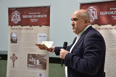 Wystawa o bł. bp. Grzegorzu Chomyszynie na Przystanku Historia IPN w Krakowie. Fot. Janusz Ślęzak (IPN)