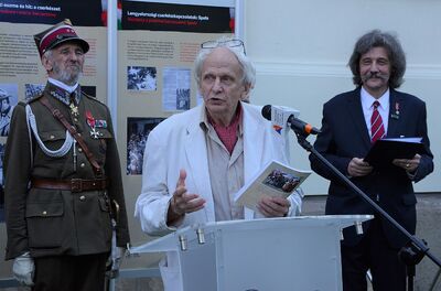 Odsłonięcie pomnika Pála Telekiego w Krakowie. Fot. Janusz Ślęzak (IPN)