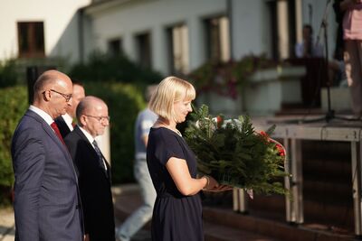 W Nagłowicach upamiętniono Pawła Jasienicę. Fot. Michał Zawisza (IPN)