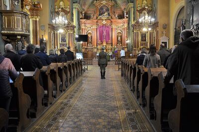 Msza święta za duszę śp. Janusza Kurtyki. Fot. Janusz Ślęzak (IPN)
