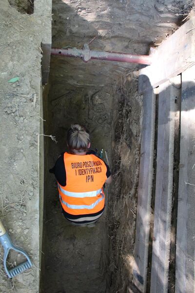 Prace poszukiwawcze na cmentarzu Rakowickim w Krakowie. Fot. IPN