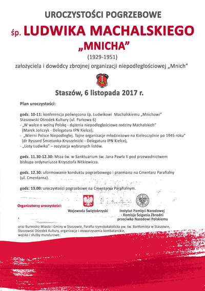 Uroczystości pogrzebowe śp. Ludwika Machalskiego „Mnicha”