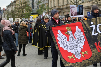 Uczestnicy Przemarszu Wyklętych