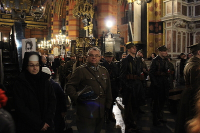 Msza Święta wypominkowa za dusze Żołnierzy Wyklętych - Niezłomnych w Bazylice Mariackiej w Krakowie