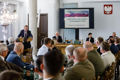 Konferencja naukowa „Udział polskiej wsi w walce o niepodległość Polski” w Sejmie RP – Warszawa, 11 września 2018. Fot. Sławek Kasper (IPN)