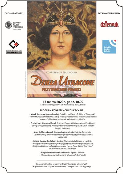 dzieła utracone, przywracanie pamięci, straty II wojna światowa, polskie dzieła sztuki II wojna światowa, straty kultury, polskie straty w II wojnie światowej, ipn lublin