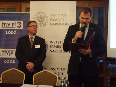 List od prof. Piotra Glińskiego, wicepremiera i ministra kultury i dziedzictwa narodowego odczytał Bartosz Kaczmarek, dyrektor Biura Posła Glińskiego