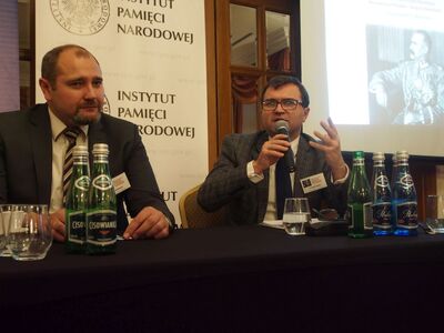 Od lewej: dr Jan Wiśniewski (WSKSiM), dr Zbigniew Girzyński (UMK)