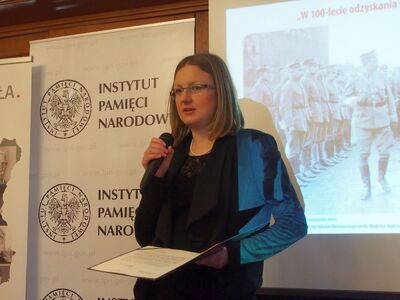 Agnieszka Janowska odczytała list od Marszałka Sejmu Rzeczypospolitej Polskiej Marka Kuchcińskiego