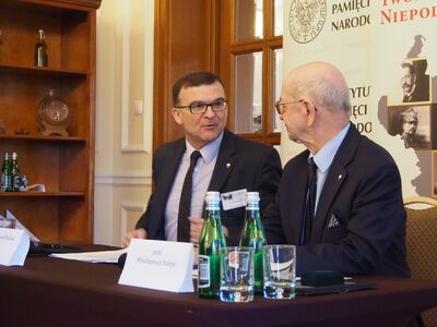 Od lewej: prof. Tadeusz Wolsza, prof. Włodzimierz Suleja