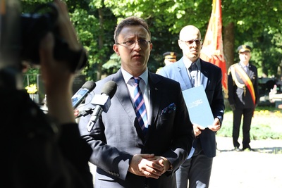 14 czerwca 2021 r. Pomniki Poświęcony Ofiarom Obozów (Cmentarz Komunalny "Doły" w Łodzi)Narodowy Dzień Pamięci Ofiar Niemieckich Nazistowskich Obozów Koncentracyjnych i Obozów Zagłady