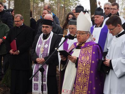Zdjęcia z uroczystego pogrzebu ofiar egzekucji niemieckich w Zgierzu i Lasach Lućmierskich