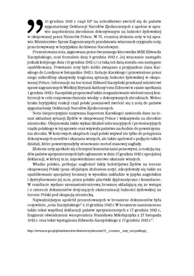 Reprint tzw. „Noty Raczyńskiego”