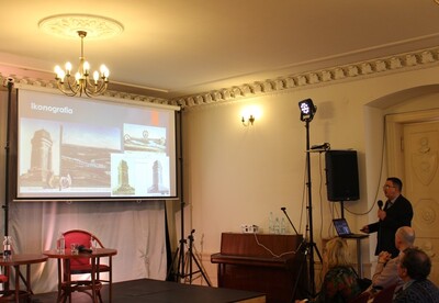 Prezentacja komiksu na temat losów Polaków z zaboru pruskiego w czasie I wojny światowej – dr Tomasz Łabuszewski. Fot. M. Sankiewicz