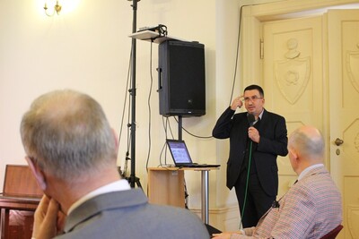 Prezentacja komiksu na temat losów Polaków z zaboru pruskiego w czasie I wojny światowej – dr Tomasz Łabuszewski. Fot. M. Sankiewicz