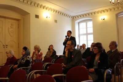 Prezentacja komiksu na temat losów Polaków z zaboru pruskiego w czasie I wojny światowej – dr Tomasz Łabuszewski. Fot. M. Sankiewicz