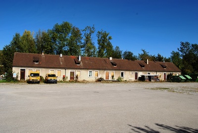 Dawne zabudowania obozu Gusen I, podobozu Mauthausen