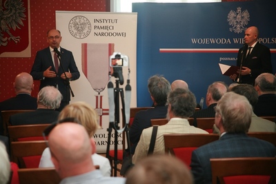 Przemówienie Zastępcy Prezesa IPN dr. Mateusza Szpytmy. Fot. Bartosz Kochański