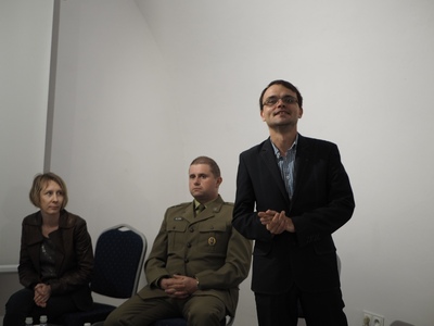 Edukacja na temat II wojny światowej: Anna Piasek-Bosacka, Bogdan Klorek, Witold Sobócki. Fot. Marta Szczesiak-Ślusarek