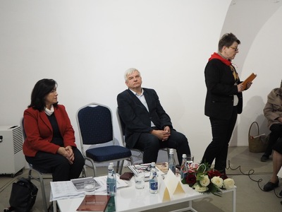 Od lewej: Zofia Dobrowolska, Stowarzyszenie Sami Swoi, Jerzy Osypiuk, Nekielskie Stowarzyszenie Kuturalne, Elżbieta Rybarska, Stowarzyszenie Rodzin Polskich Ofiar Obozów Koncentracyjnych. Fot. Marta Szczesiak-Ślusarek