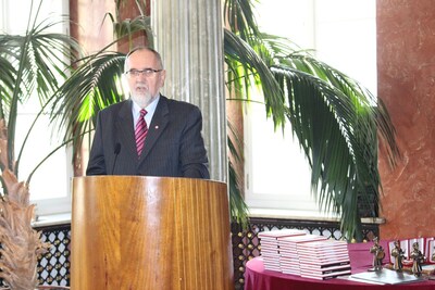 Przemówienie Prezesa Towarzystwa Pamięci Powstania Wielkopolskiego Tadeusza Musiała. Fot. Bartosz Kochański