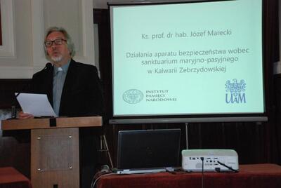Ks. prof. dr hab. Józef Marecki z prelekcją „Działania aparatu bezpieczeństwa wobec sanktuarium pasyjno-maryjnego w Kalwarii Zebrzydowskiej w latach 1945–1989”