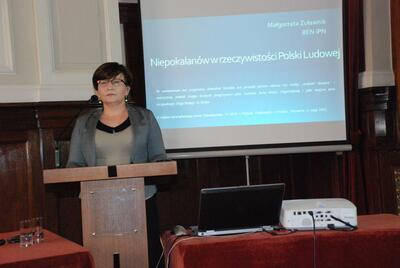 Mgr Małgorzata Żuławnik wystąpiła z prelekcją „Niepokalanów w rzeczywistości Polski Ludowej”