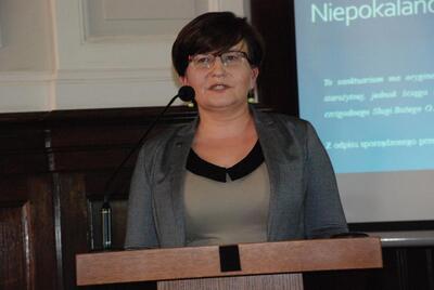 Mgr Małgorzata Żuławnik wystąpiła z prelekcją „Niepokalanów w rzeczywistości Polski Ludowej”