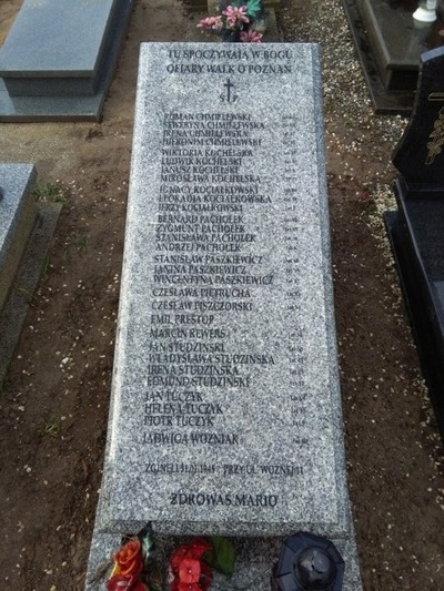 Nagrobek na mogile zbiorowej ofiar działań wojennych ze stycznia 1945