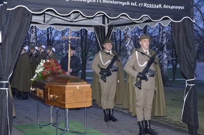 Pożegnanie mjr. w st. spocz. Aleksandra Szymańskiego. Fot. K. Gajda-Bator
