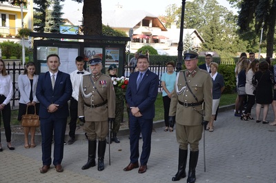 Uroczystość odsłonięcia pomnika Marszałka Józefa Piłsudskiego w Brzozowie.