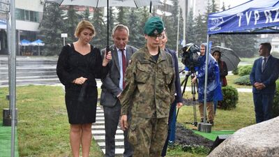 Odsłonięcie tablicy poświęconej mjr. Wacławowi Kopisto w Rzeszowie.