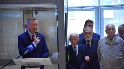 Odsłonięcie tablicy poświęconej mjr. Wacławowi Kopisto w Rzeszowie.