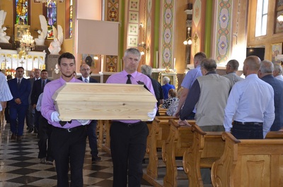 Uroczystości pogrzebowe Michała Szydłowskiego w Kosinie.