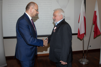 Uroczystość wręczenia Krzyży Wolności i Solidarności w Rzeszowie.