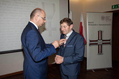 Uroczystość wręczenia Krzyży Wolności i Solidarności w Rzeszowie.