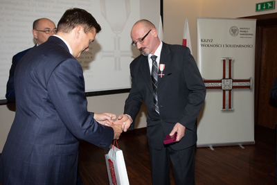 Uroczystość wręczenia Krzyży Wolności i Solidarności w Rzeszowie.