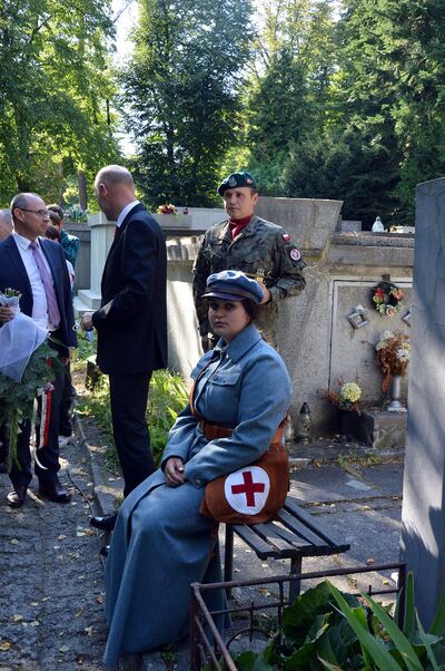 Odsłonięcie tablicy pamiątkowej na kwaterze żołnierzy polskich w Przemyślu
