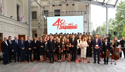 Obchody 40. rocznicy powstania NSZZ „Solidarność“ i uroczystość wręczenia Krzyży Wolności i Solidarności działaczom opozycji antykomunistycznej. Fot. Igor Witowicz