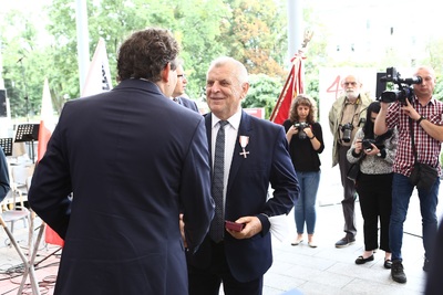 Obchody 40. rocznicy powstania NSZZ „Solidarność“ i uroczystość wręczenia Krzyży Wolności i Solidarności działaczom opozycji antykomunistycznej. Fot. Igor Witowicz