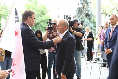 Obchody 40. rocznicy powstania NSZZ „Solidarność“ i uroczystość wręczenia Krzyży Wolności i Solidarności działaczom opozycji antykomunistycznej. Fot. Igor Witowicz