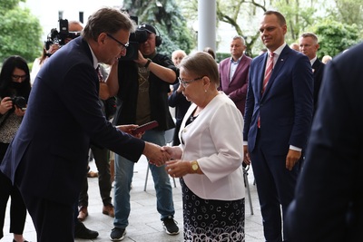 Obchody 40. rocznicy powstania NSZZ „Solidarność“ i uroczystość wręczenia Krzyży Wolności i Solidarności działaczom opozycji antykomunistycznej. Fot. Igor Witowicz