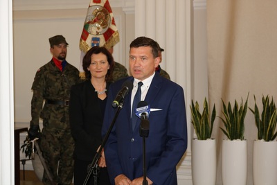 Uroczystość wręczenia Krzyży Oficerskich Orderu Odrodzenia Polski. Fot. Piotr Szopa