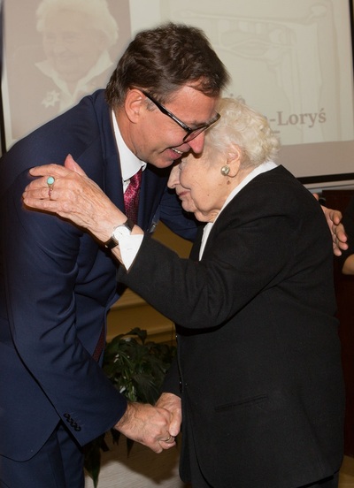 Uroczystość wręczenia Nagrody Honorowej „Świadek Historii” przez prezesa IPN dr. Jarosława Szarka dla Marii Mireckiej- Loryś. Fot. Igor Witowicz.