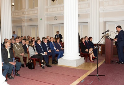 Uroczystość wręczenia Krzyży Wolności i Solidarności działaczom opozycji antykomunistycznej. Fot. Igor Witowicz.